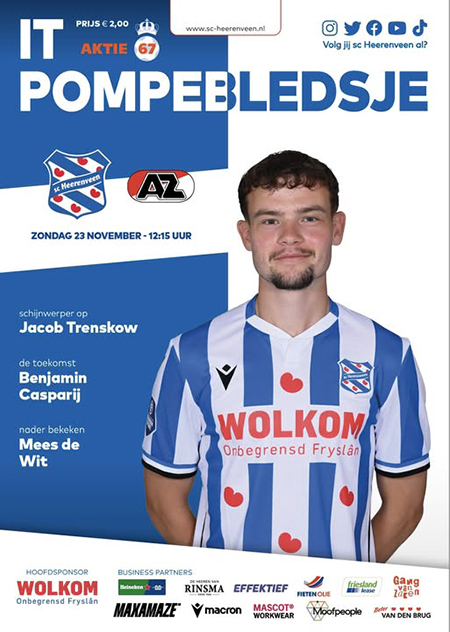 AZ Programma 23-nov-2025 Heerenveen uit